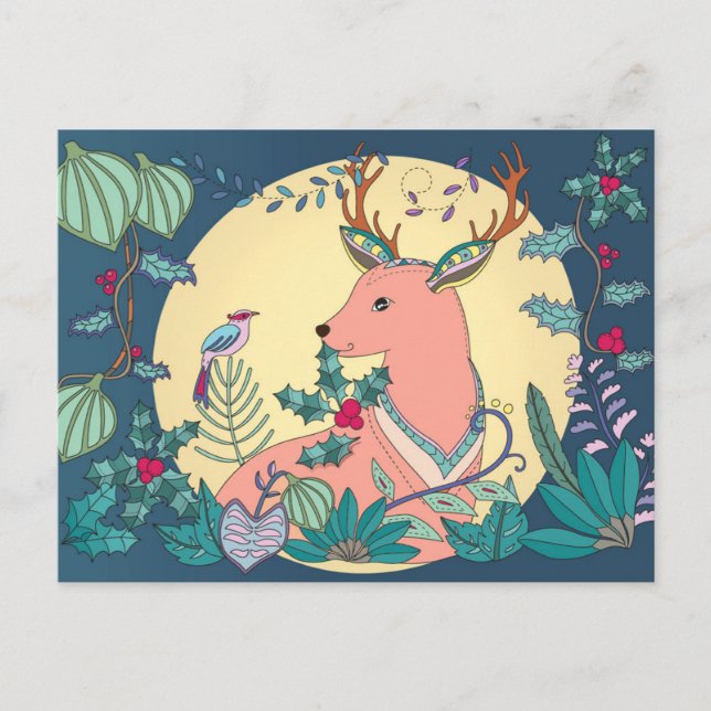 Snygg julpryder vykort (Framsida)