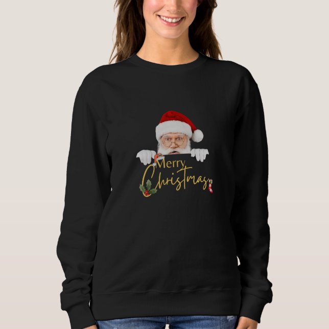 Snygg Jultomten God jul Black Dam T Shirt (Framsida)