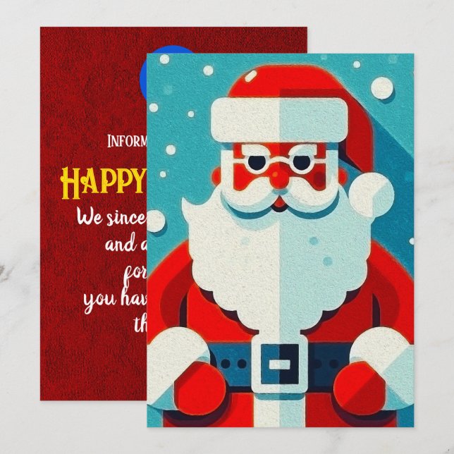 Snygg jultomtverksamhet julkort (Fram/baksida)