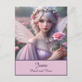 Snygg June Fairy i Ro Vykort