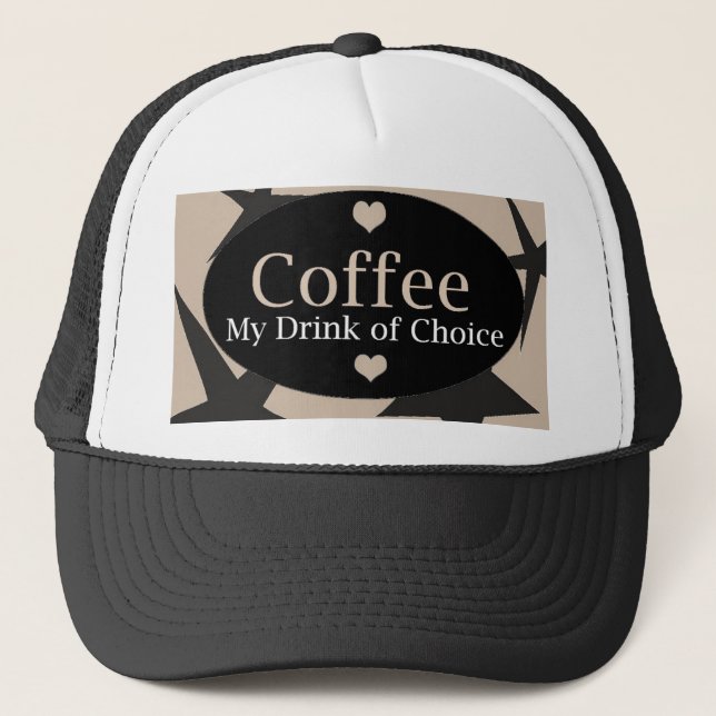Snygg kaffedesign keps (Framsida)