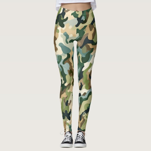 Snygg kamouflage Art Leggings (Framsida)
