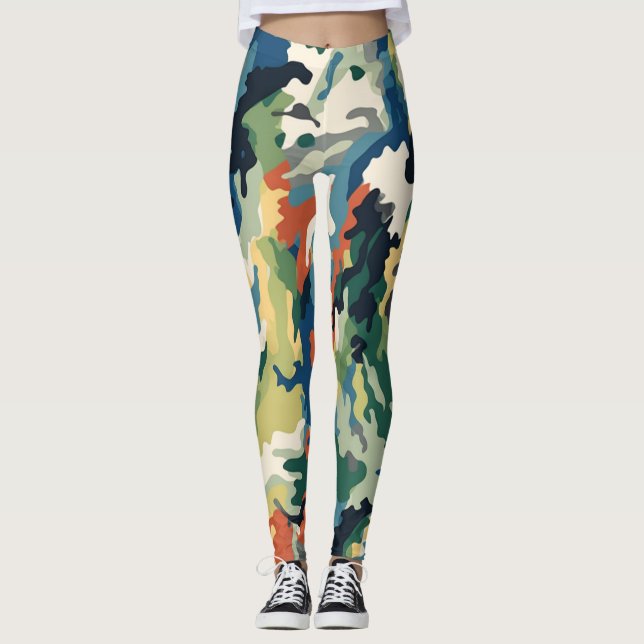 Snygg kamouflage Art Leggings (Framsida)