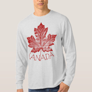 Snygg kanadensisk sweatshirt retro lönnlöv souveni t shirt