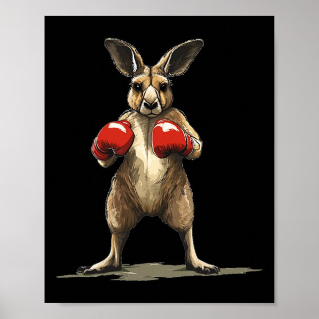 Snygg Kangaroo-kämpe för ett Superskoj som blocker Poster (Framsidan)
