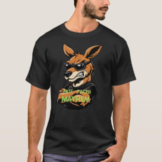 Snygg känguru Snabb Galenskap Svart T-Shirt
