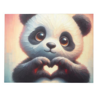 Snygg Kärlek Heart Panda Anteckningsblock