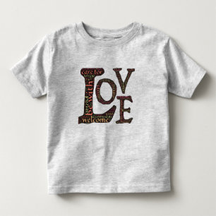 Snygg KÄRLEK WordArt - Sprid Kärlek & Compassion T Shirt
