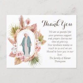 Snygg katolsk kondoleans Tack Vykort