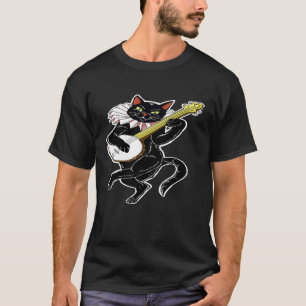 Snygg katt som spelar banjo Kittens instrumentspe T Shirt
