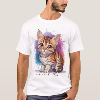 Snygg katt t shirt