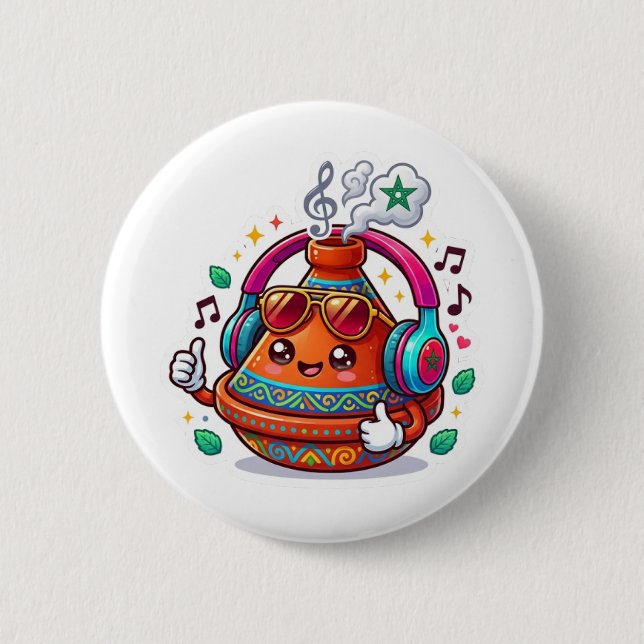 Snygg Kawaii Marockansk Tagine Knapp (Framsida)