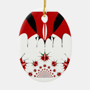 Snygg Kenya Flagga. Julgransprydnad Keramik