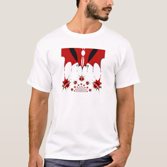 Snygg Kenya Flagga. Motif-konstdesign Tee (Framsida)