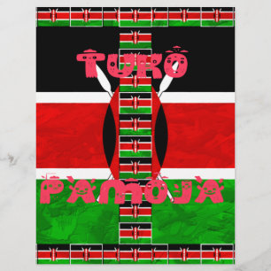 Snygg Kenya Flagga Tuko Pamoja inspirational