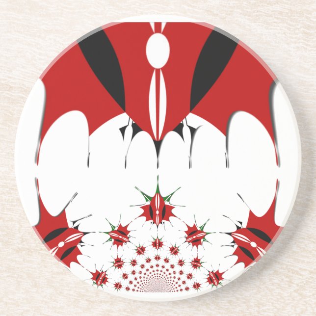 Snygg Kenya Flagga. Underlägg Sandsten (Framsidan)