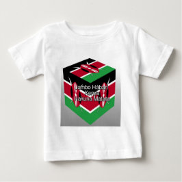Snygg, Kenyan Flagga Cube med Hälsning T-shirt