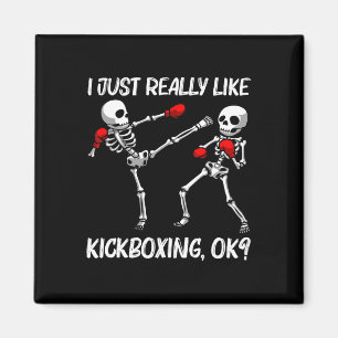 Snygg kickboxningsdesign för män kvinnor Kickbox S Magnet