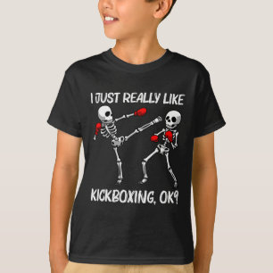 Snygg kickboxningsdesign för män kvinnor kickbox s t shirt