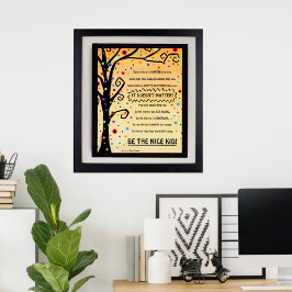 Snygg Kid Classroom Birds Träd inspiring School Poster