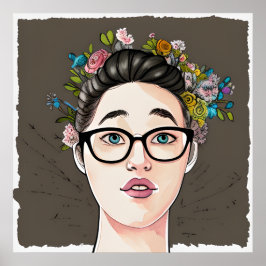 Snygg Kinda Nerdy Girl Poster