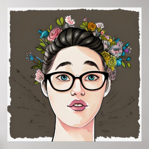 Snygg Kinda Nerdy Girl Poster