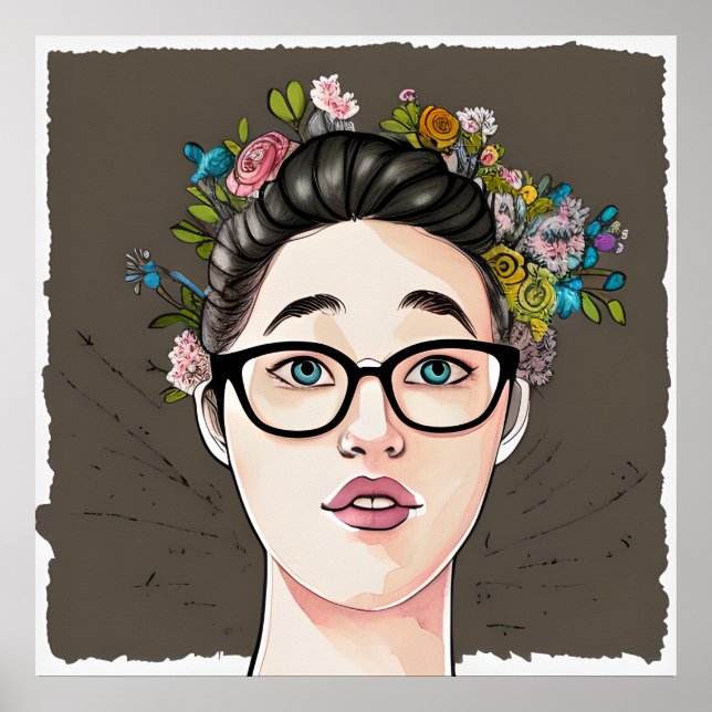 Snygg Kinda Nerdy Girl Poster (Framsidan)