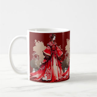 Snygg kinesisk Dam Kaffemugg