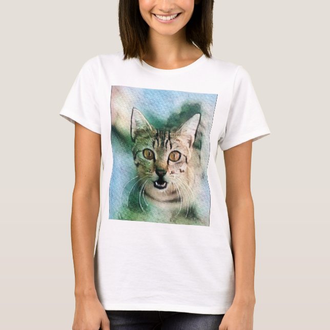 Snygg Kitten T Shirt (Framsida)
