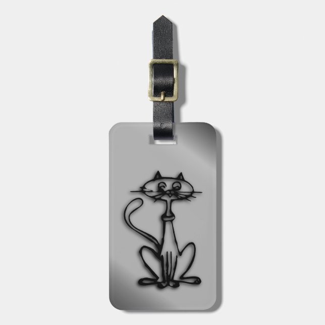 Snygg Kitty Katt Bagagebricka (Vertikal Framsida)