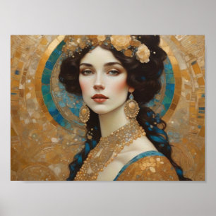 Snygg Klimt inspirerade Art, Donna of Rom, Gustav Poster