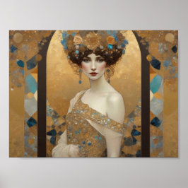 Snygg Klimt inspirerade Art, Donna of Rom, Gustav Poster