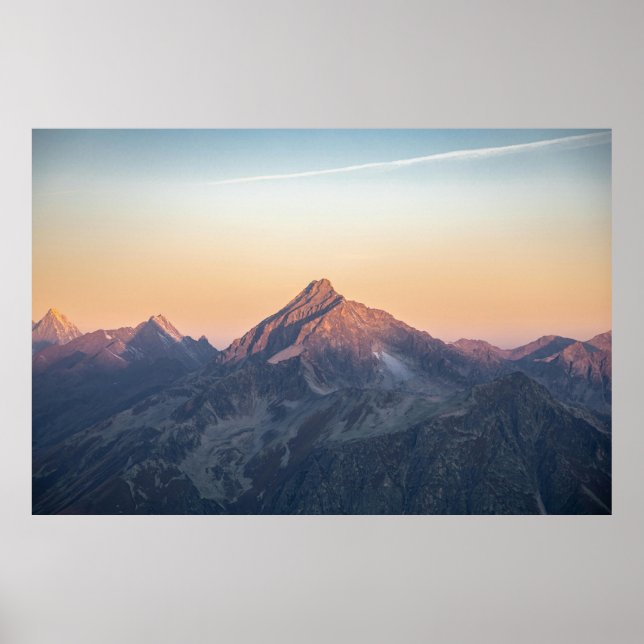 Snygg konst Pastel Mountain Art Poster (Framsidan)