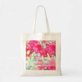 Snygg konstgjord rosa azalea blommbröllopsförmån tygkasse