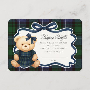 Snygg Koquette Bow Bear Rutar Diaper Lotteri Kort