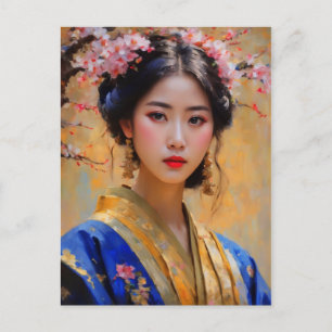 Snygg koreansk Dam Princess Vykort