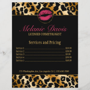Snygg Kosmetologi Makeup Artist Flyer
