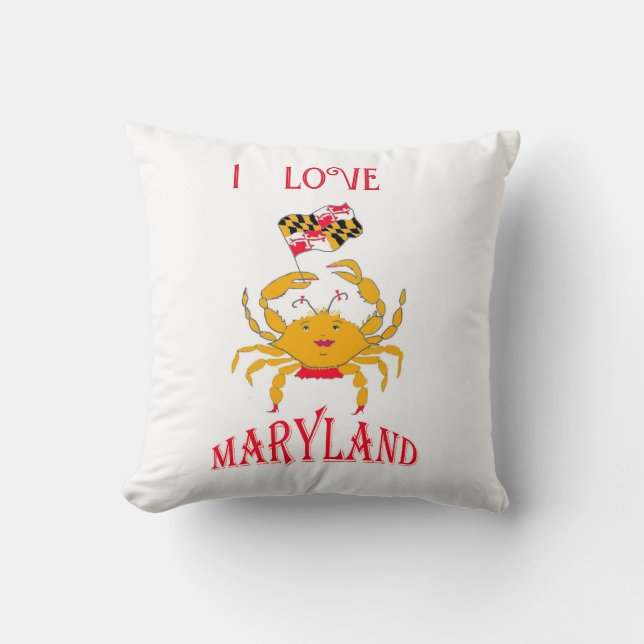 Snygg krabba i Maryland Kudde (Framsida)