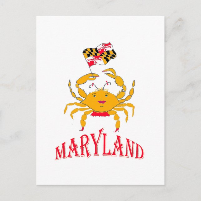 Snygg krabba i Maryland Vykort (Framsida)