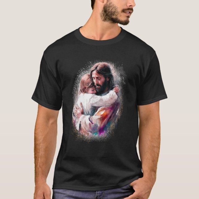 Snygg kristen Jesus T Shirt (Framsida)