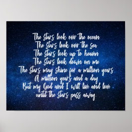 Snygg kristen Prayer Stars Night Himlar Dikt Poster