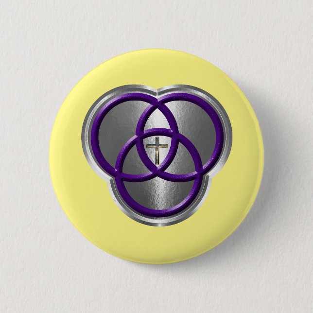 Snygg kristen Trinity Ringar med Kor Knapp (Framsida)