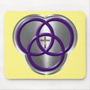 Snygg kristen Trinity Ringar med Kor Musmatta