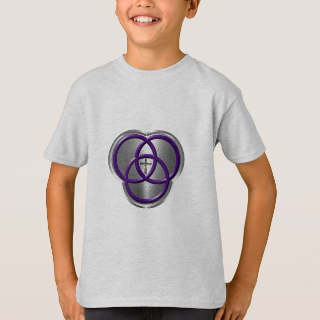 Snygg kristen Trinity Ringar med Kor T Shirt (Framsida)