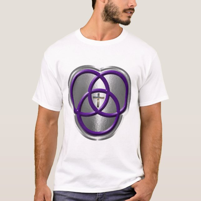 Snygg kristen Trinity Ringar med Kor T Shirt (Framsida)