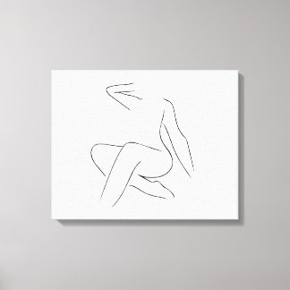 Snygg kvinna canvastryck