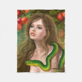 Snygg kvinna Kväll och orm. Fleecefilt