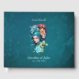 Snygg kvinnas huvud med ögon gästböcker