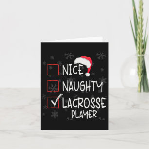 Snygg Lacrosse-spelarlista Jultomten Kort