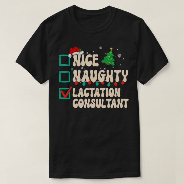 Snygg laktationskonsult Julafton Santa T Shirt (Design framsida)
